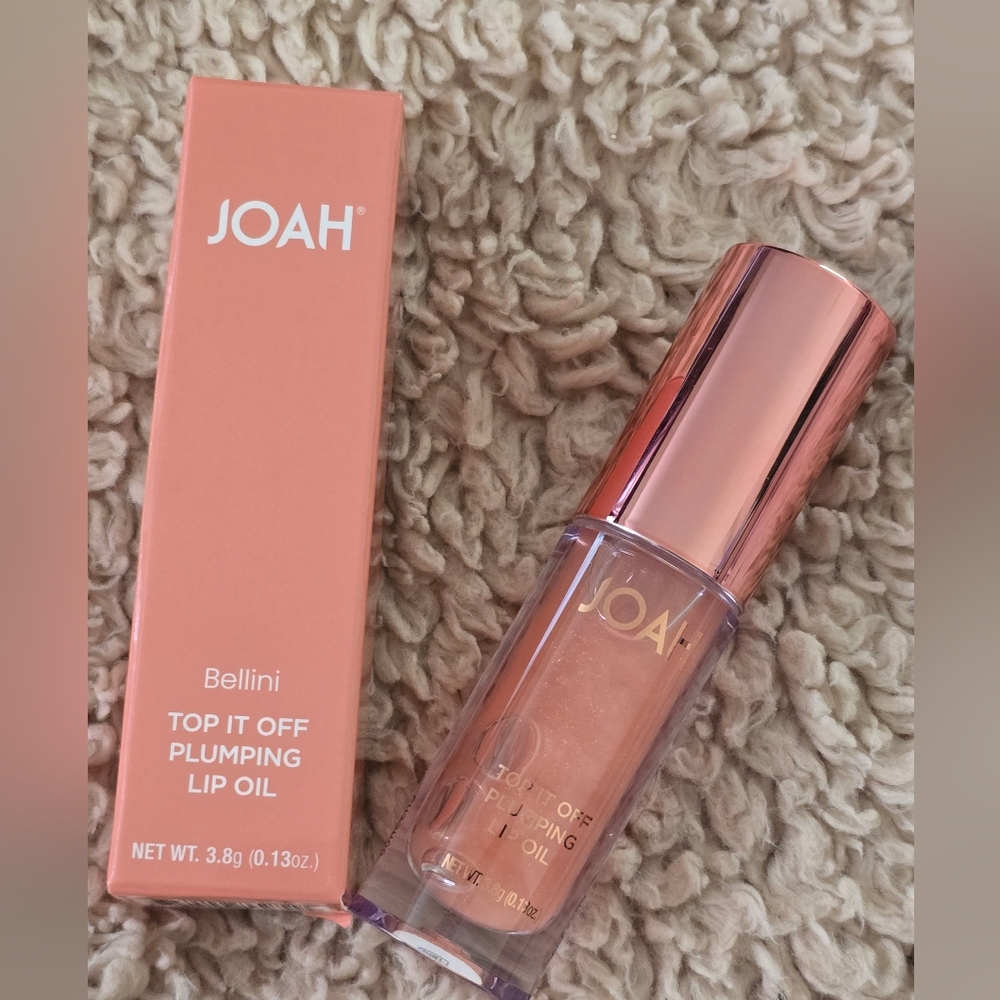 Joah Bellini Top It Off Plumping Lip Oil - Peachy Pink